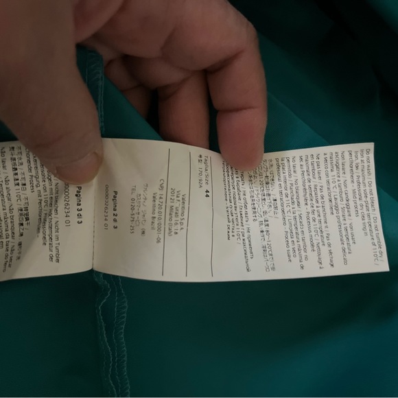 Pre own RED VALENTINO big bow teal strapless dress - Picture 6 of 7